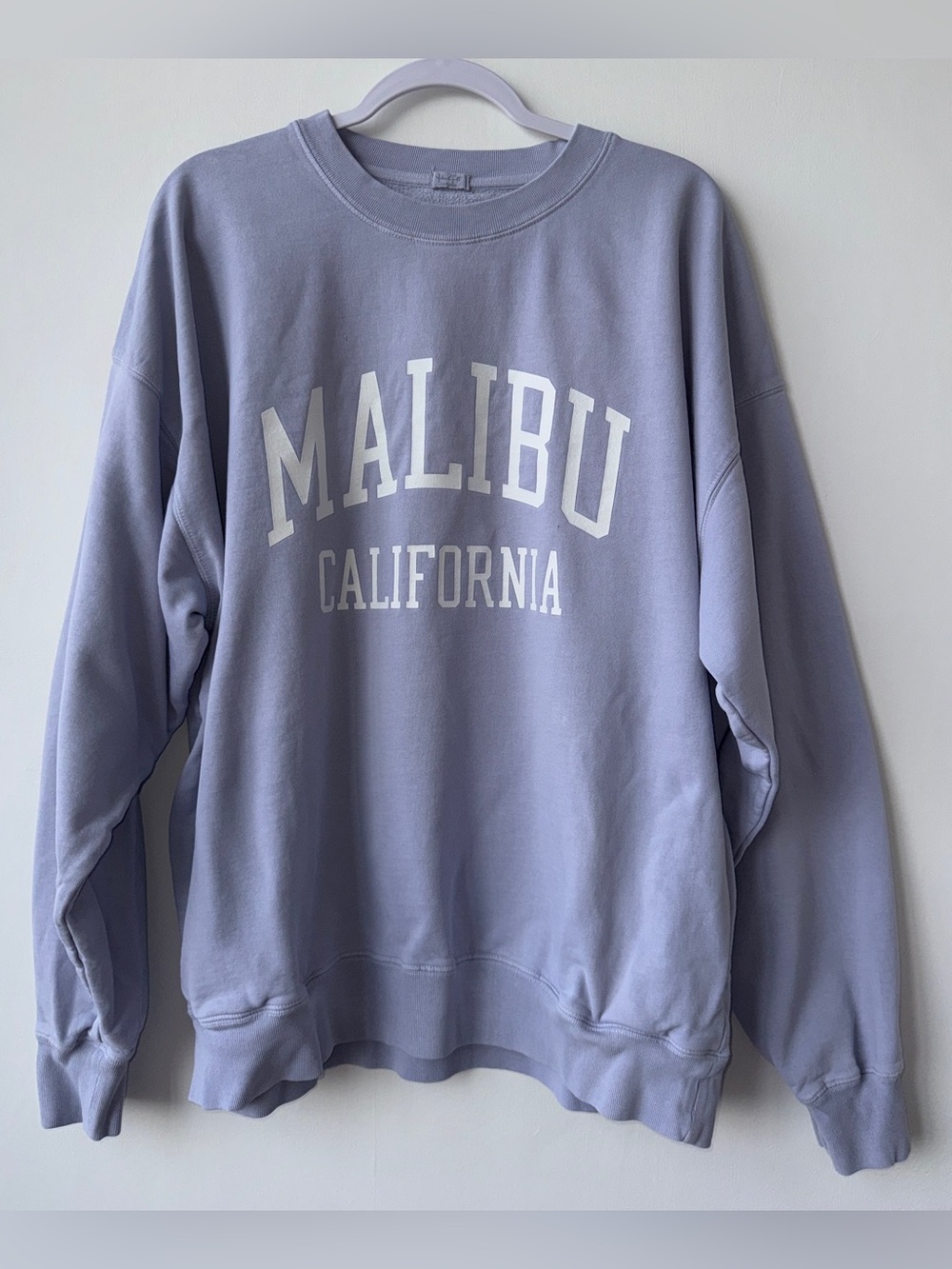 John Galt lavender Malibu California Oversized Crewneck
